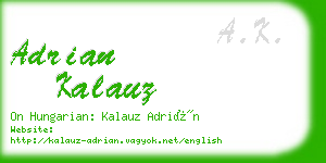 adrian kalauz business card